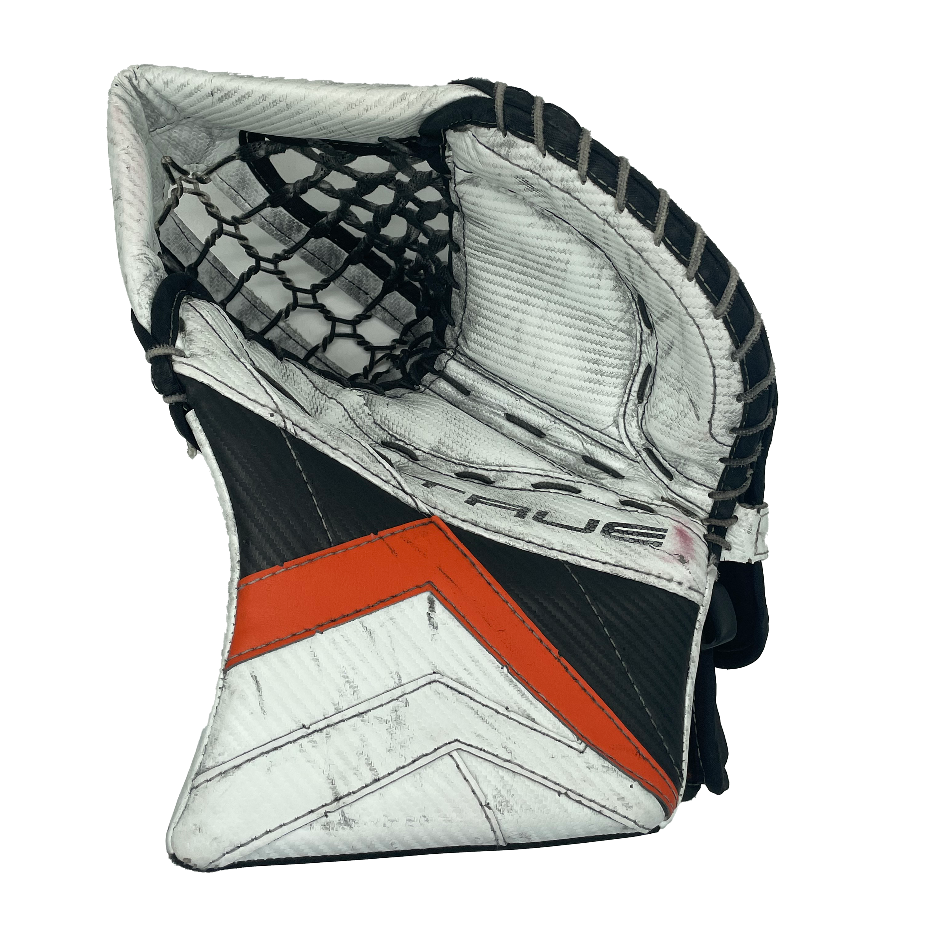 True Catalyst PX3 - Casque de gardien de but Pro Stock d'occasion (blanc/noir/orange)